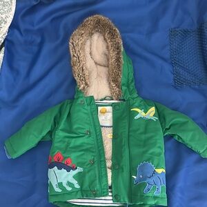 Baby Boden Green Dinosaur jacket